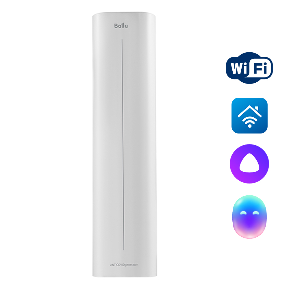Бактерицидный рециркулятор Ballu RDU-60D WiFi ANTICOVIDgenerator, white