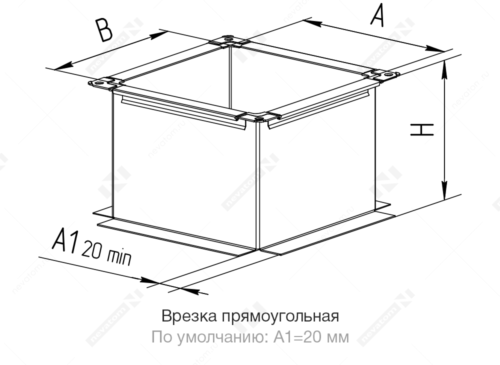 Врезки для прямоугольных и круглых воздуховодов